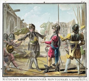 Jacques il Goyon, Lord of Matignon, Takes Montgomery a Domfront Prisoner, Engraved by Jean Baptiste Morret by Antoine Louis Francois Sergent Marceau